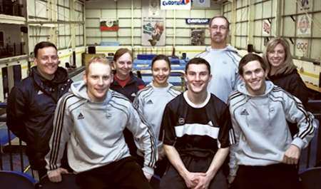USA gymnasts who have been training at Gillingham Jumpers Trampoline Club