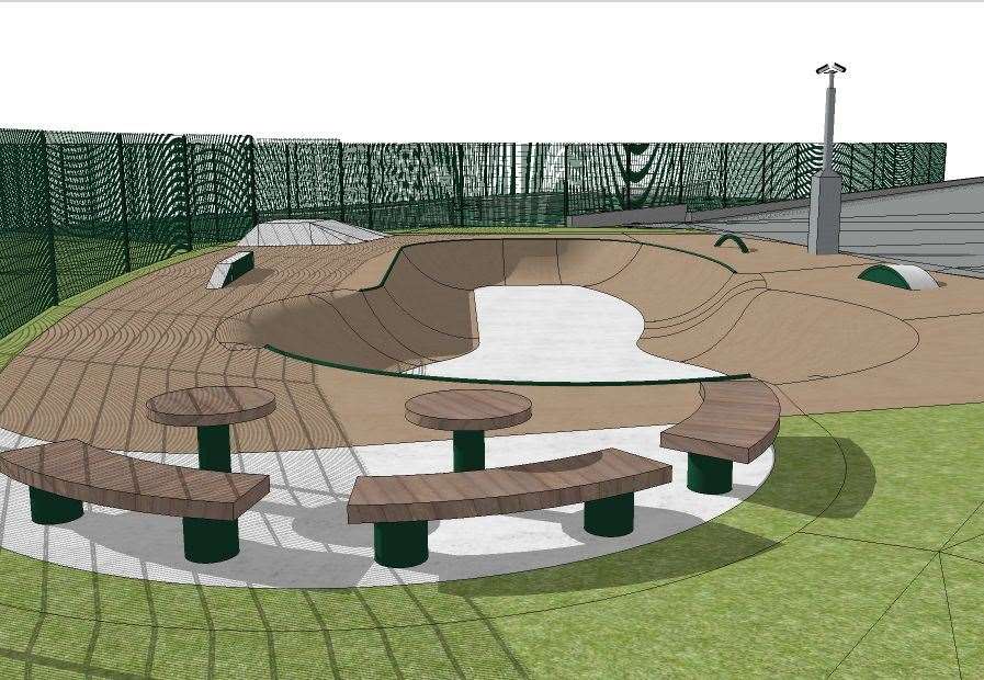 CGI of the proposed skatepark at Folkestone Academy. Picture: Folkestone Academy/Turner Schools