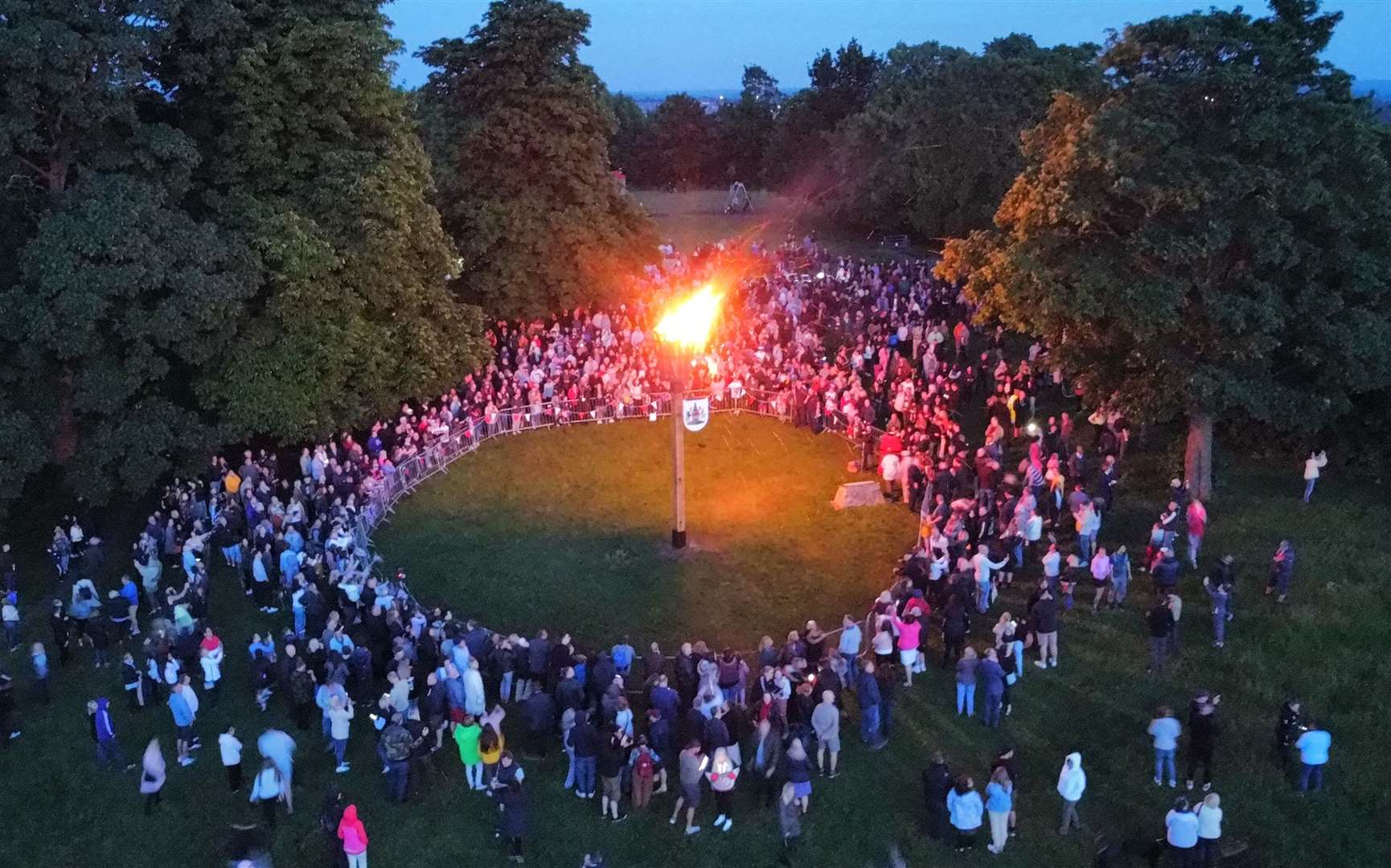 Windmill Hill in Gravesend had a beacon ceremony. Picture: Jason Arthur