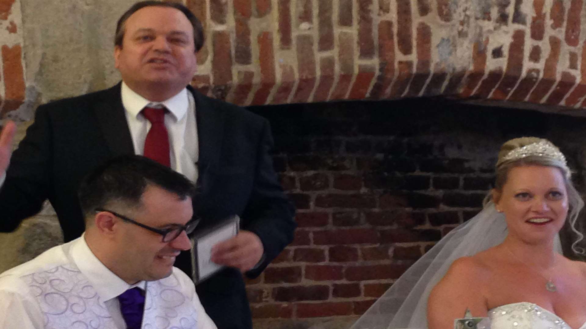 Former EastEnders star Shaun Williamson made a guest appearance at Stuart and Kirsty's wedding