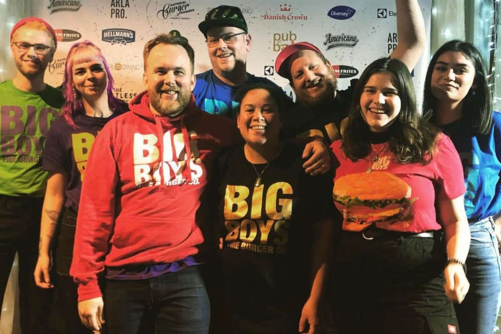 The Big Boys Fine Burger Co team celebrating their awards in 2020. Picture: _big _boys Instagram