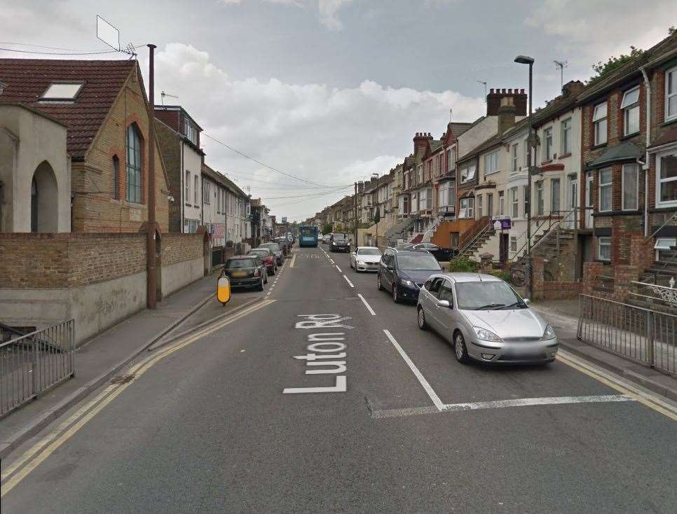 The attack happened in Luton Road, Chatham. Picture: Google Maps