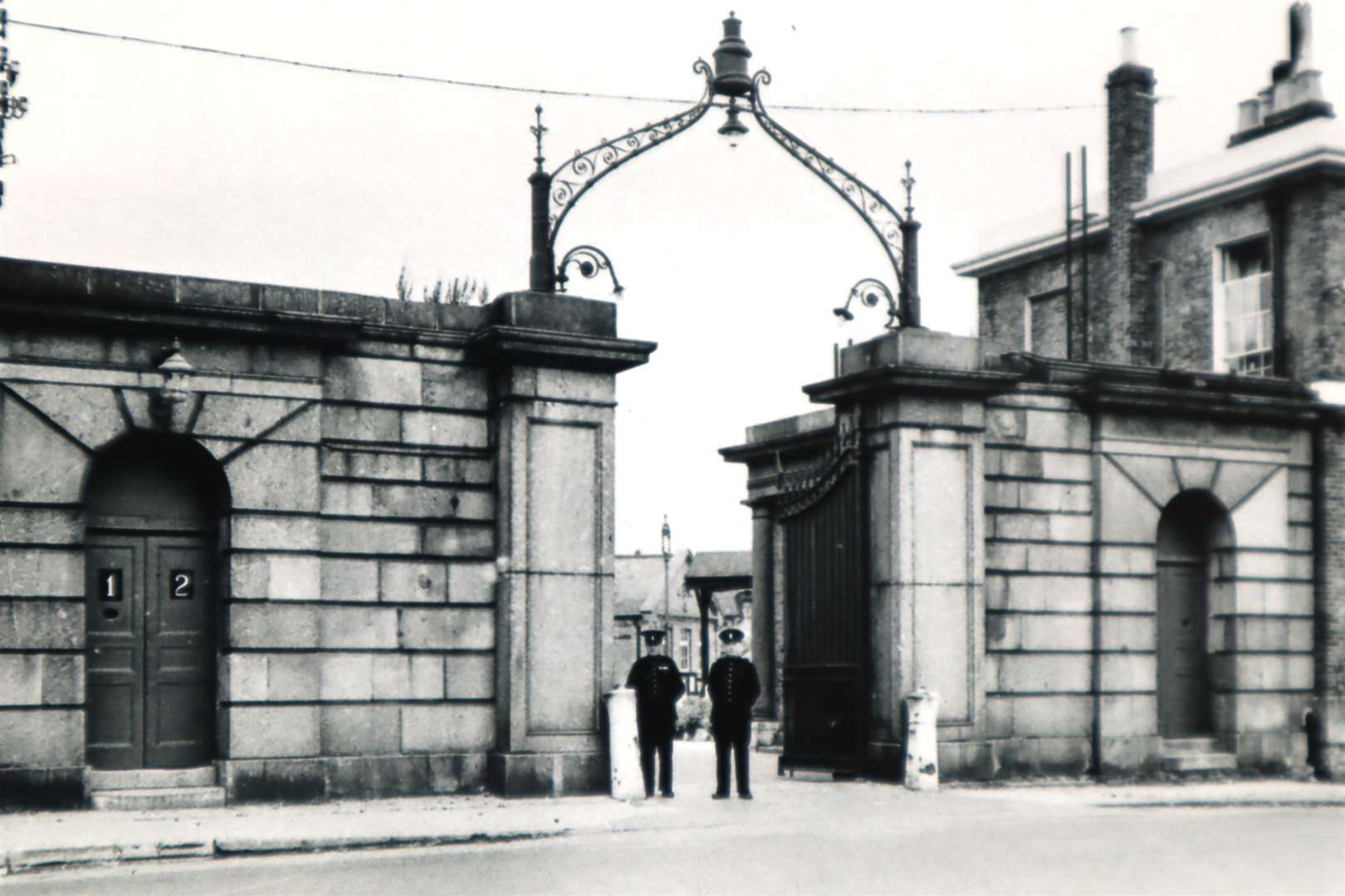 The impressive main gate of Sheerness Naval Dockyard in 1959 just before it was closed. Picture: David Hughes