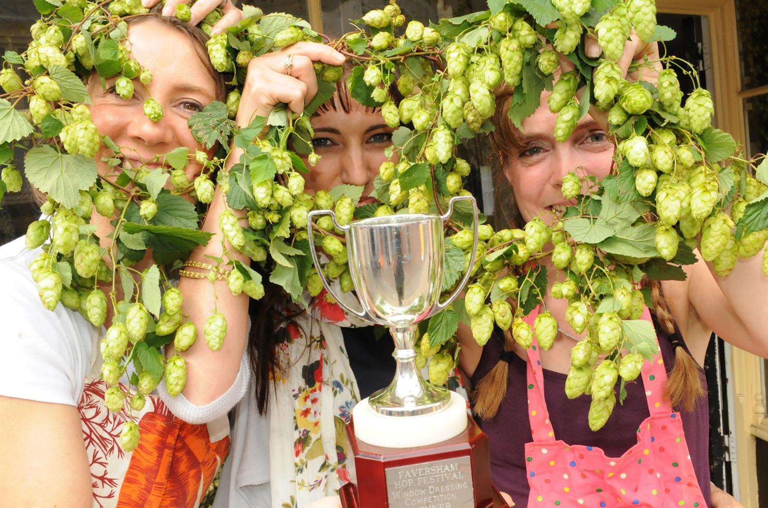 Winners of previous fancy dress competitions at Faversham Hop Festival