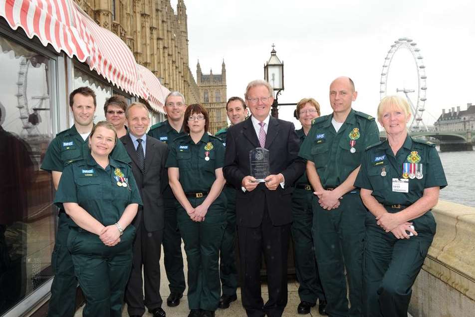 South East Coast Ambulance Service staff were honoured at the Ambulance Service Institute awards. Picture: Simon Hilldrew and the ASI.