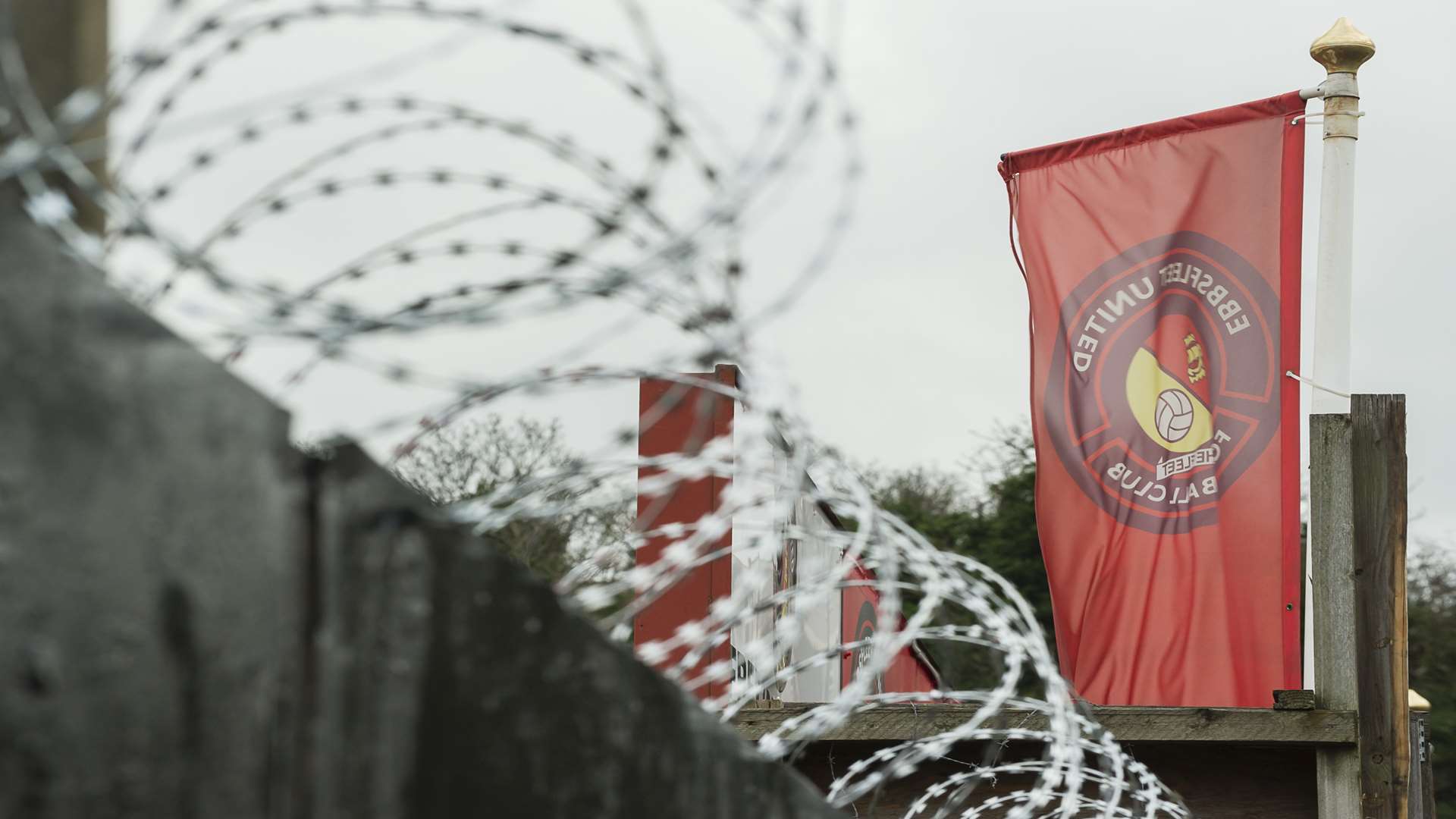 Peter Varney admits the razor wire outside Stonebridge Road doesn't make the ground inviting Picture: Andy Payton