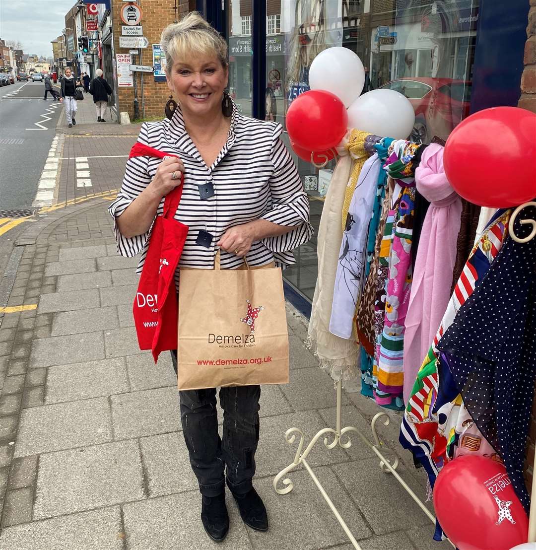 Singer Cheryl Baker, from Tunbridge Wells, was on hand to offer her support at the opening of the Demelza store in Sevenoaks earlier this year. Picture: Demelza