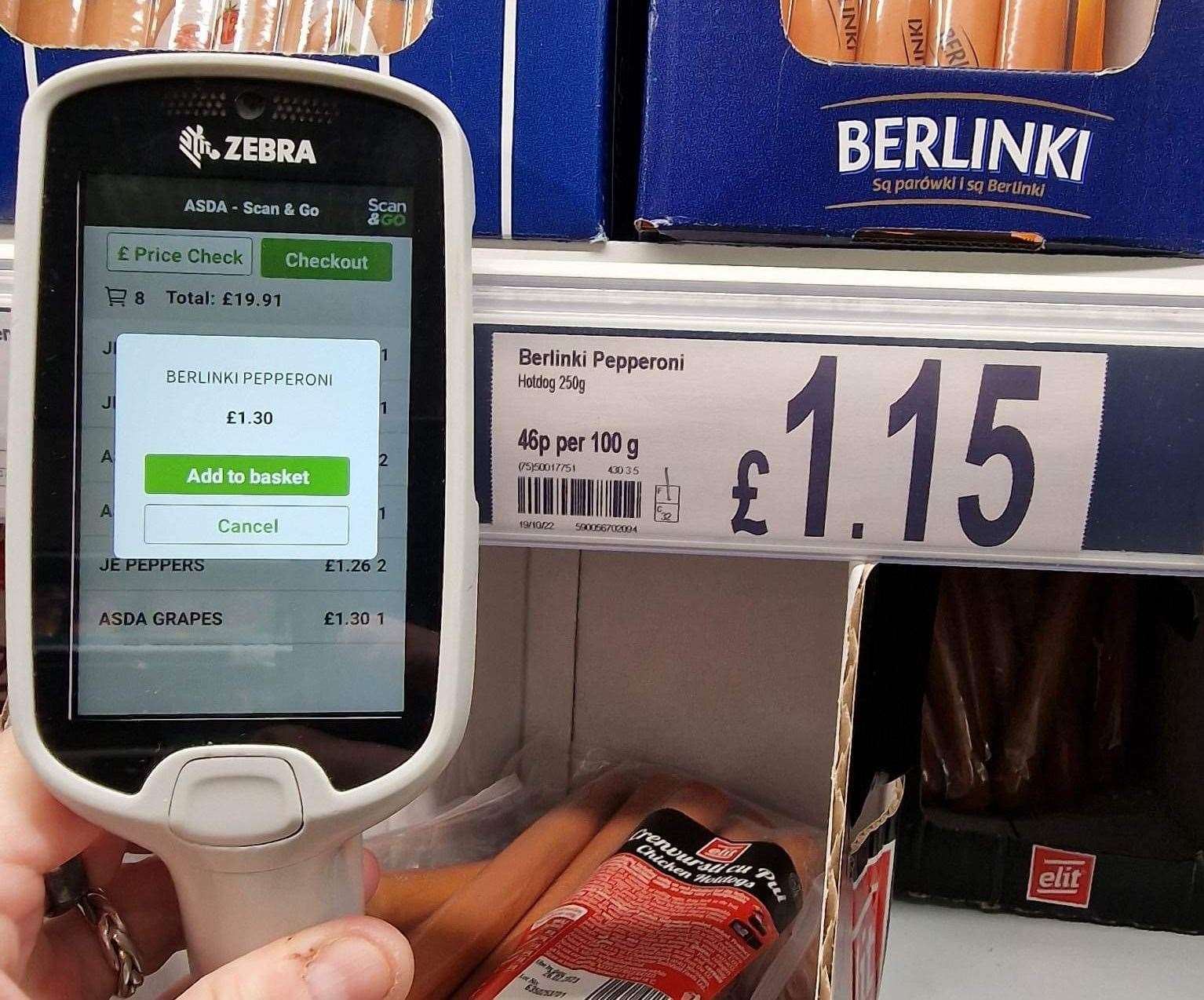 Pepperoni was scanning at 15p more than the advertised price