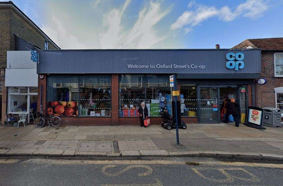 £126 worth of products were reportedly stolen from the Co-op in Oxford Street, Whitstable. Picture: Google