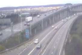 Highways Agency picture of the scene at Dartford following a tunnel closure