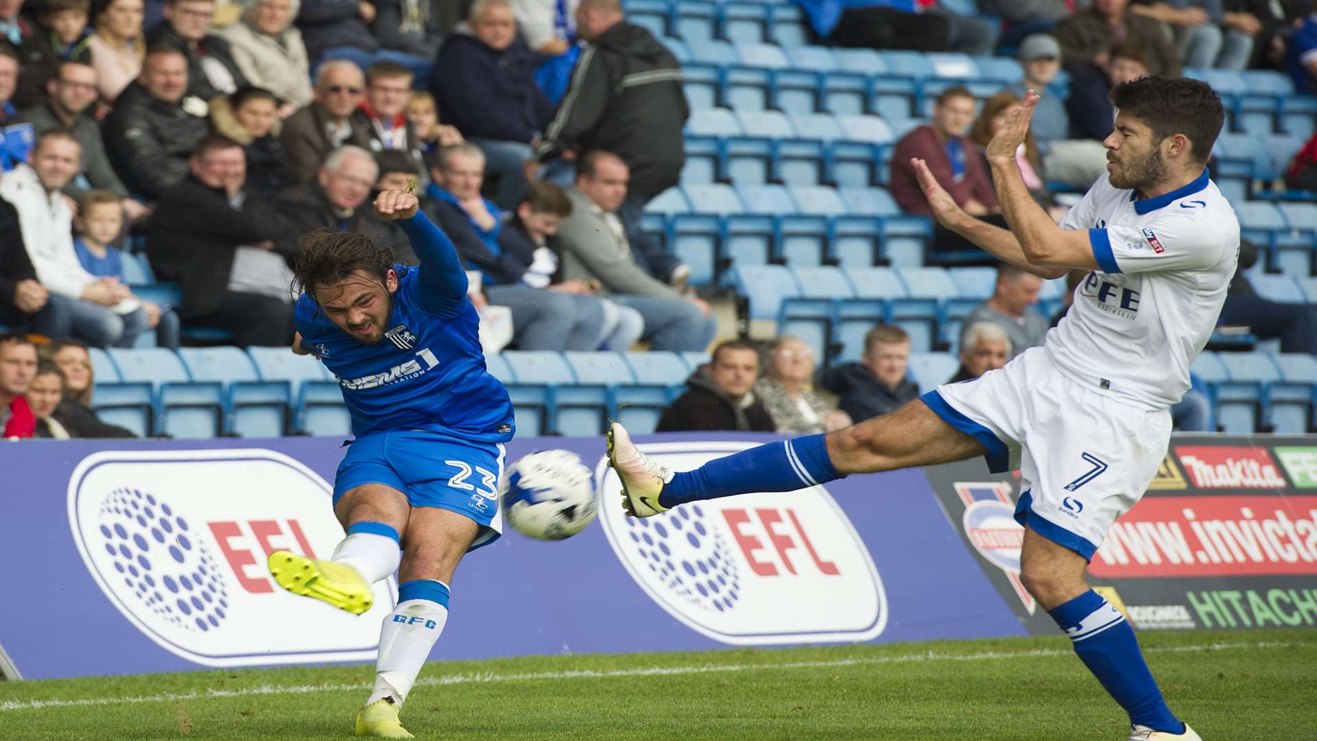 Bradley Dack leads a cluster of Gills players who are ready for a recall this weekend Picture: Andy Payton