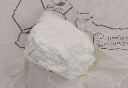 Suspected uncut cocaine was recovered by local beat officers in Strood