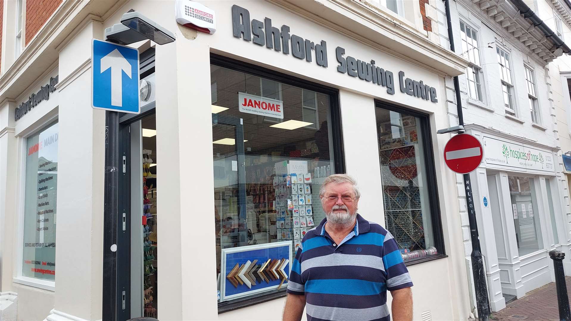 Jim Symes, founder of Ashford Sewing Centre in New Rents