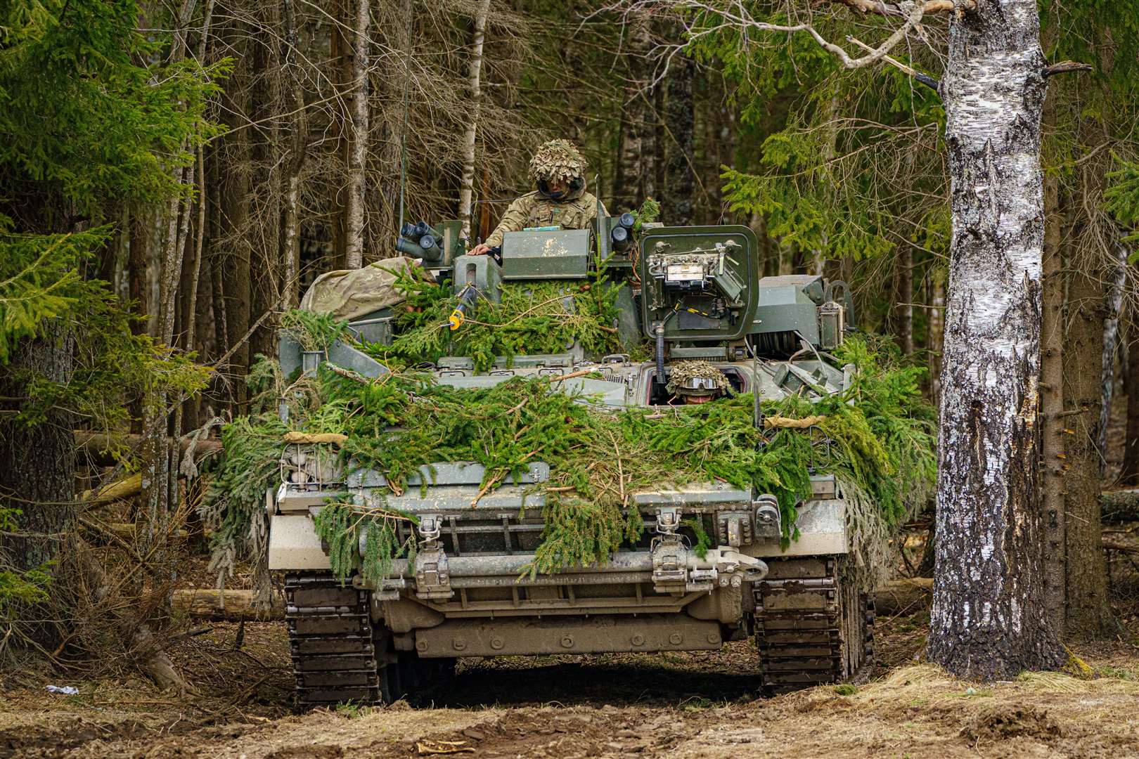 British soldiers on manoeuvres in Estonia during a Nato exercise (Ben Birchall/PA)