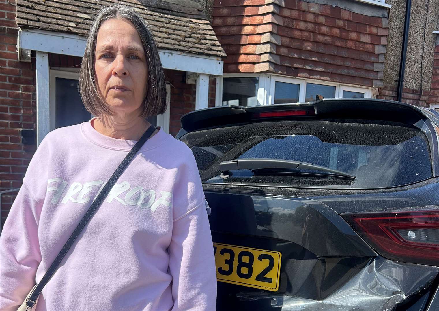 Sarah Jackson's car was ploughed into on her drive in Millstrood Road, Whitstable