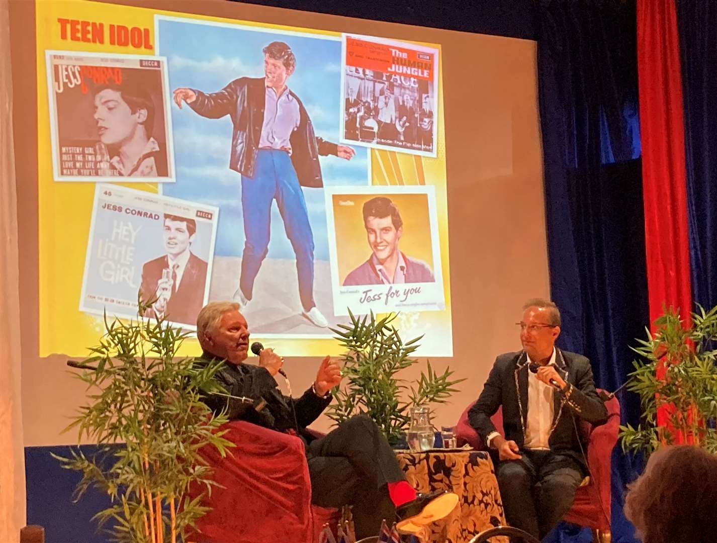 Jess Conrad took part in a two-hour intimate chat at the Criterion Theatre, Blue Town, on the Isle of Sheppey. Photo: John Nurden