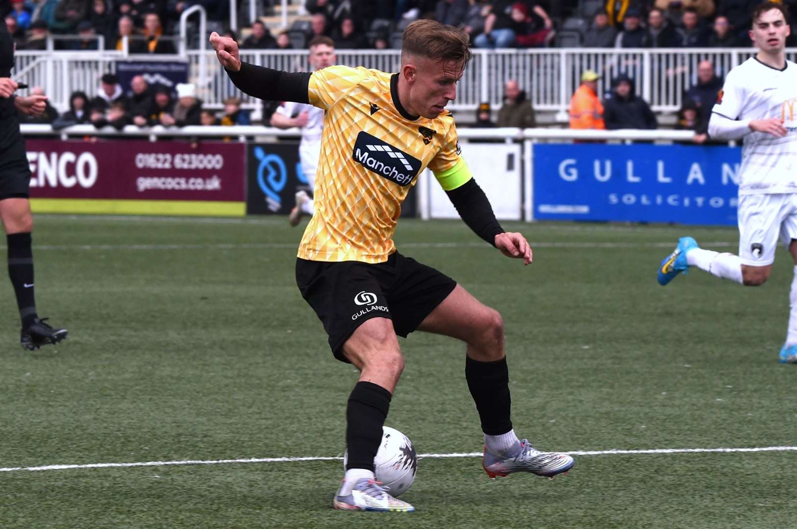 Sam Corne's new deal at the Gallagher takes him into a sixth season with Maidstone. Picture: Steve Terrell