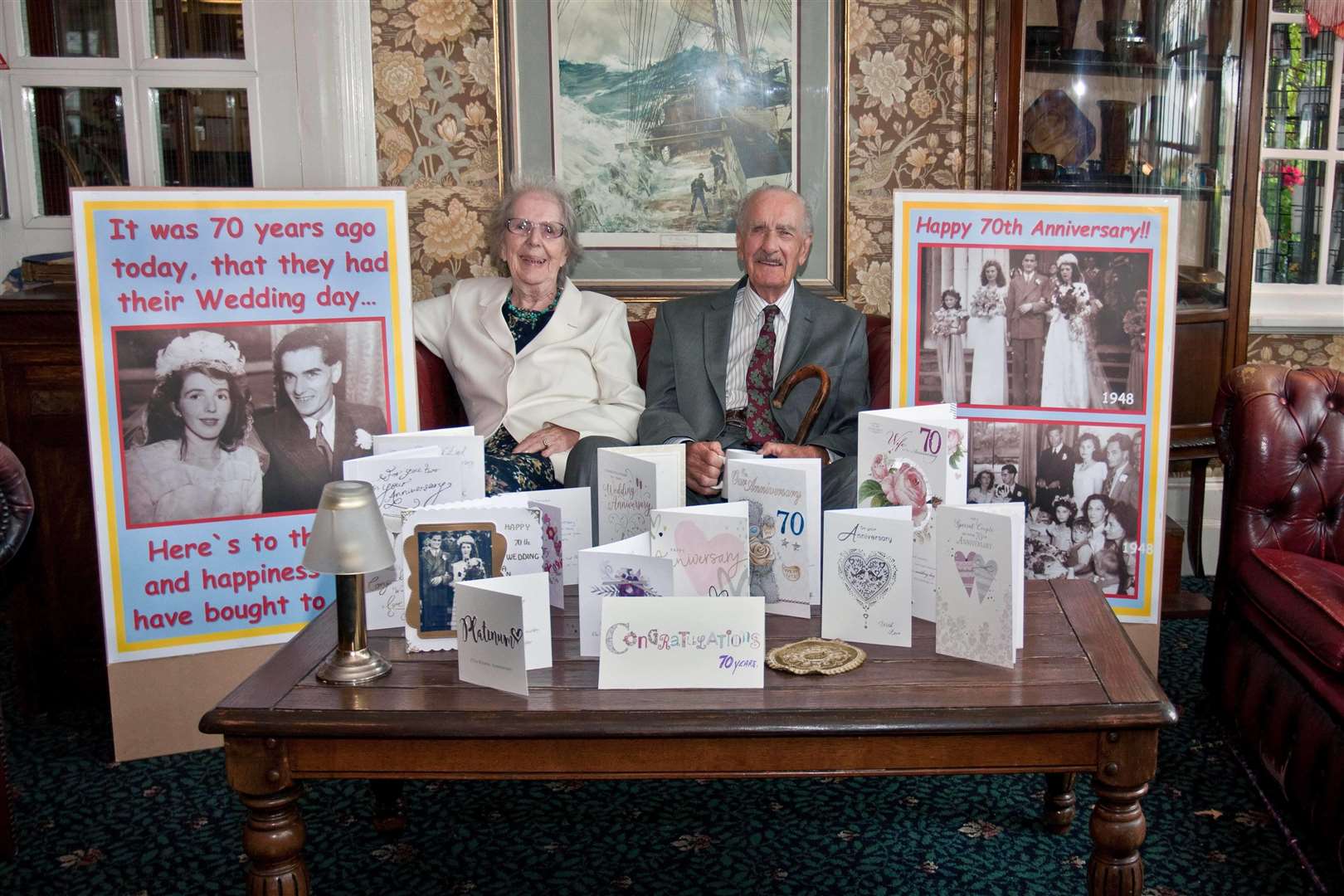 The couple celebrated their 70th wedding anniversary