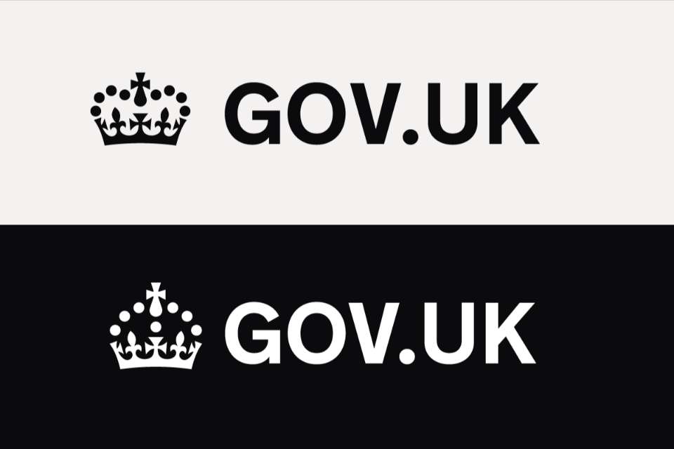 A comparison of the current and previous crown logos, with the late Queen’s positioned on top and the King’s underneath (UK Government/PA)