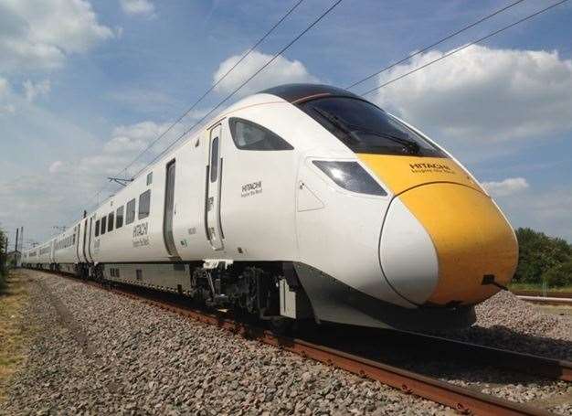 Class 800 train on trial for Southeastern