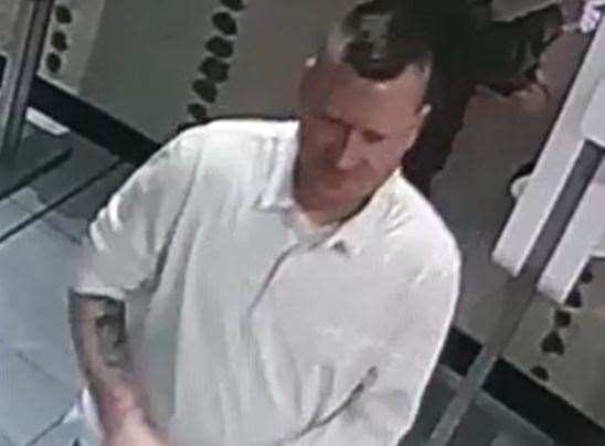 Police want to speak to this man after two women were touched without their consent in a Maidstone McDonald's. Picture: Kent Police