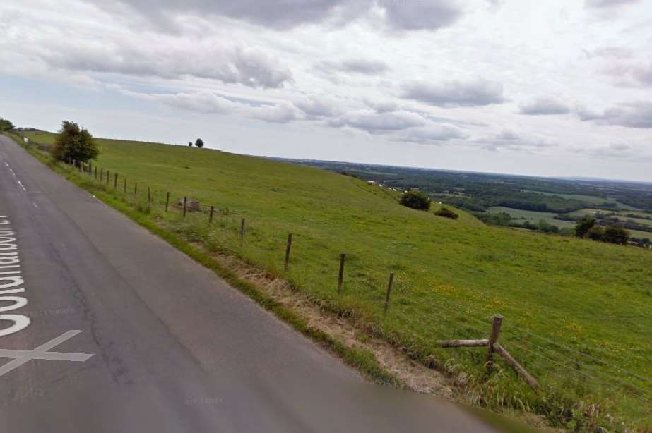 The Audi TT was completely destroyed and found dumped in a car park on the Wye Downs. Picture: Google Street View
