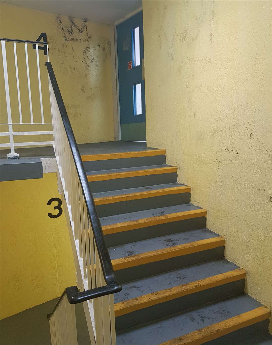 The stairwell has previously been described as a "drugs den"