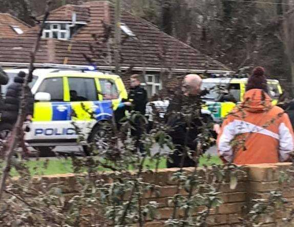 Police and border force seen in Lydd this afternoon. Credit: Kimberly Addy (6368677)