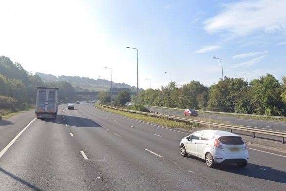 The M2 westbound has been blocked due to a multi-vehicle crash. Picture: Google Street View