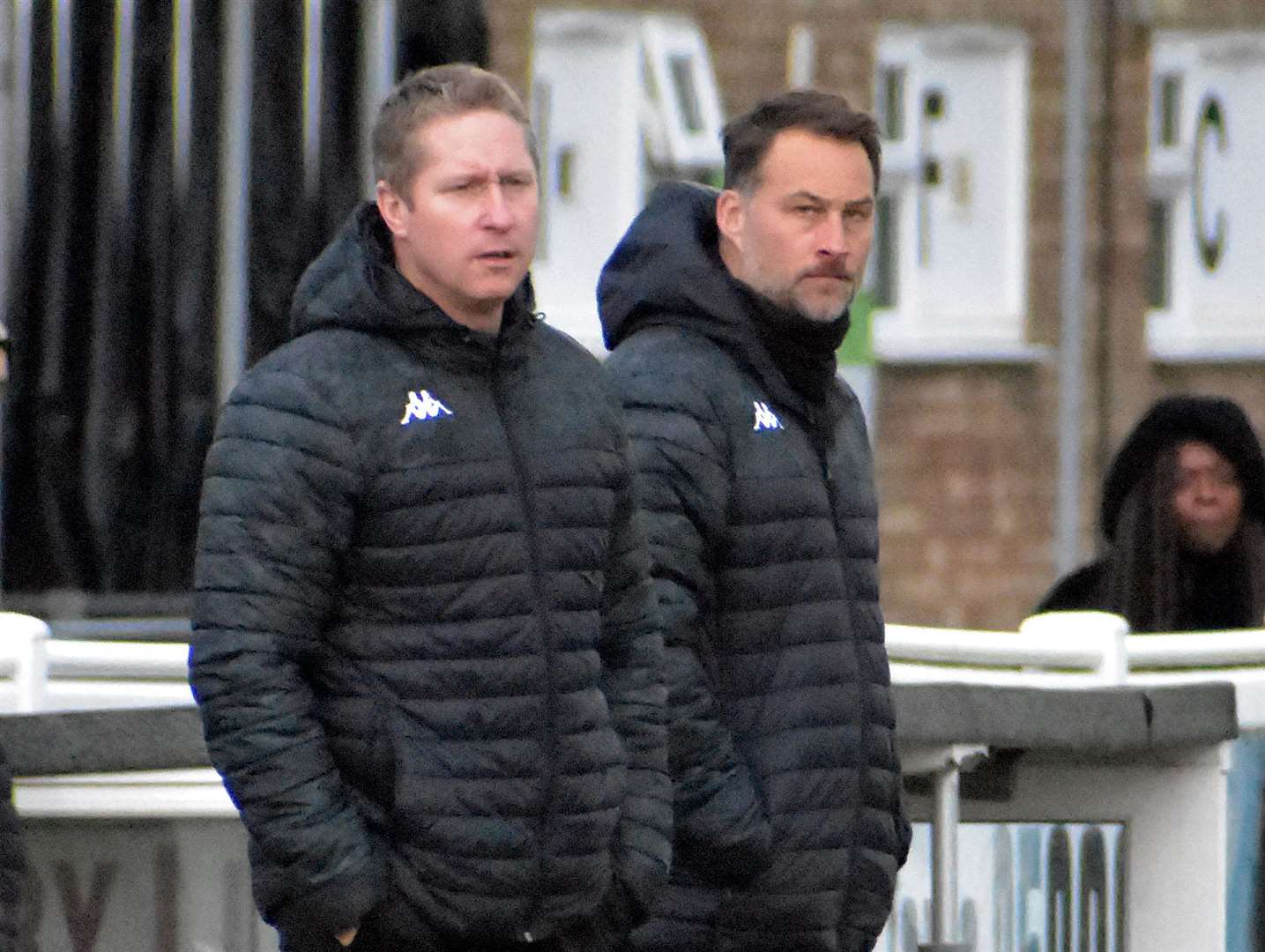 Folkestone head coaches Micheal Everitt and Roland Edge. Picture: Randolph File