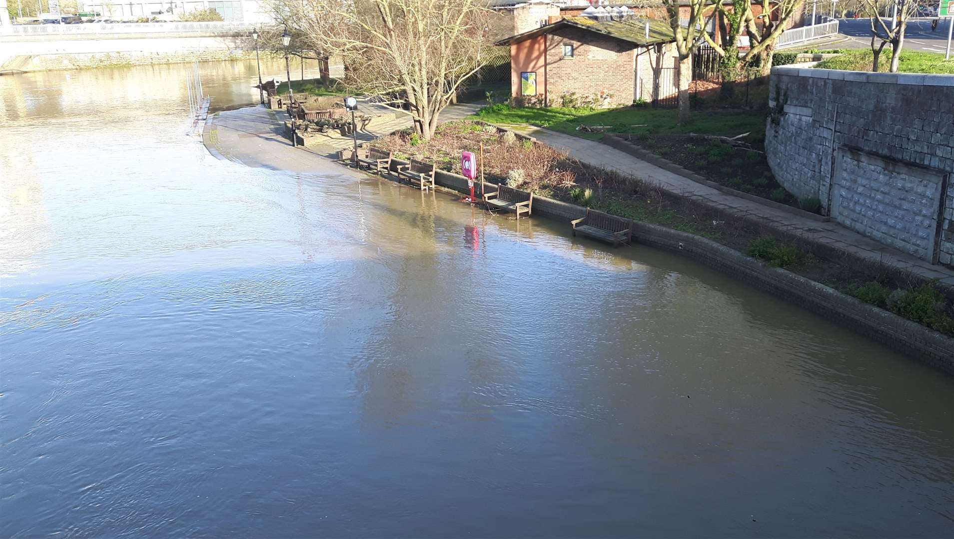 There is a flood warning for parts of the River Medway