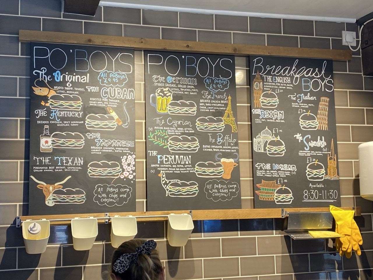 Each sandwich at Po'Boys is based on the cuisine of a different place