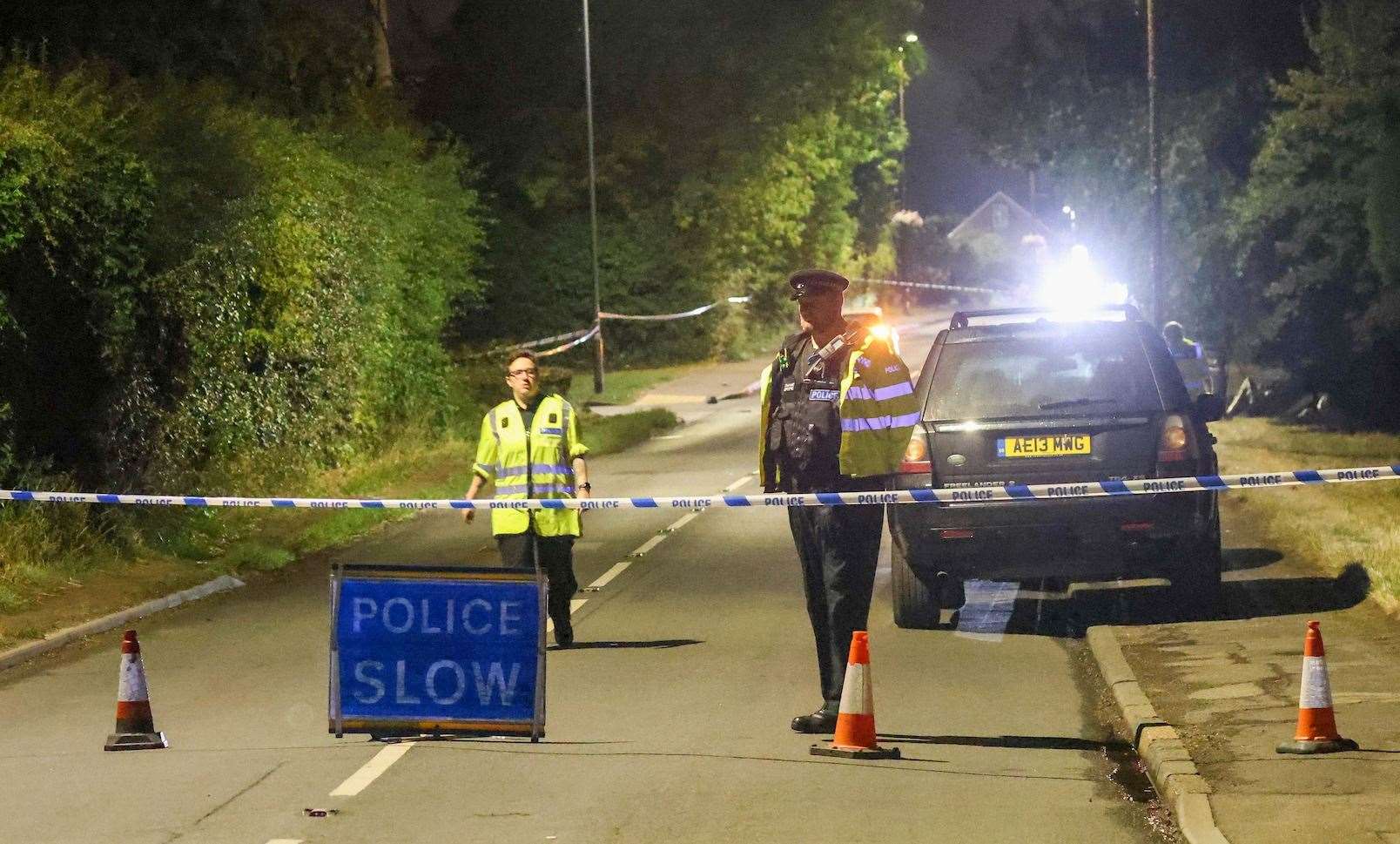The incident in Coxheath, near Maidstone, happened at about 10pm last night