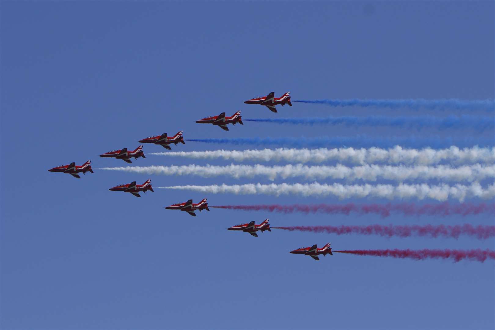 The Red Arrows perform at the Folkestone Armed Forces Day celebrations. Picture: Andy Jones