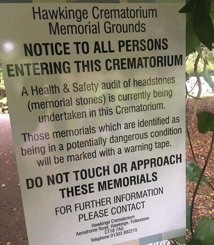 Health and safety checks are underway at Hawkinge Crematorium. Picture: Stephanie Underdown