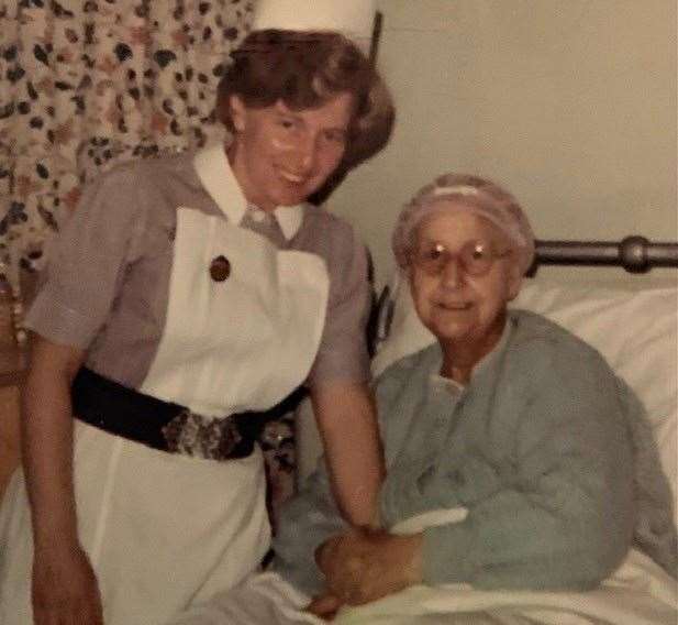 Peggy as a staff nurse at The Ramsgate War Memorial Hospital in the 1960s