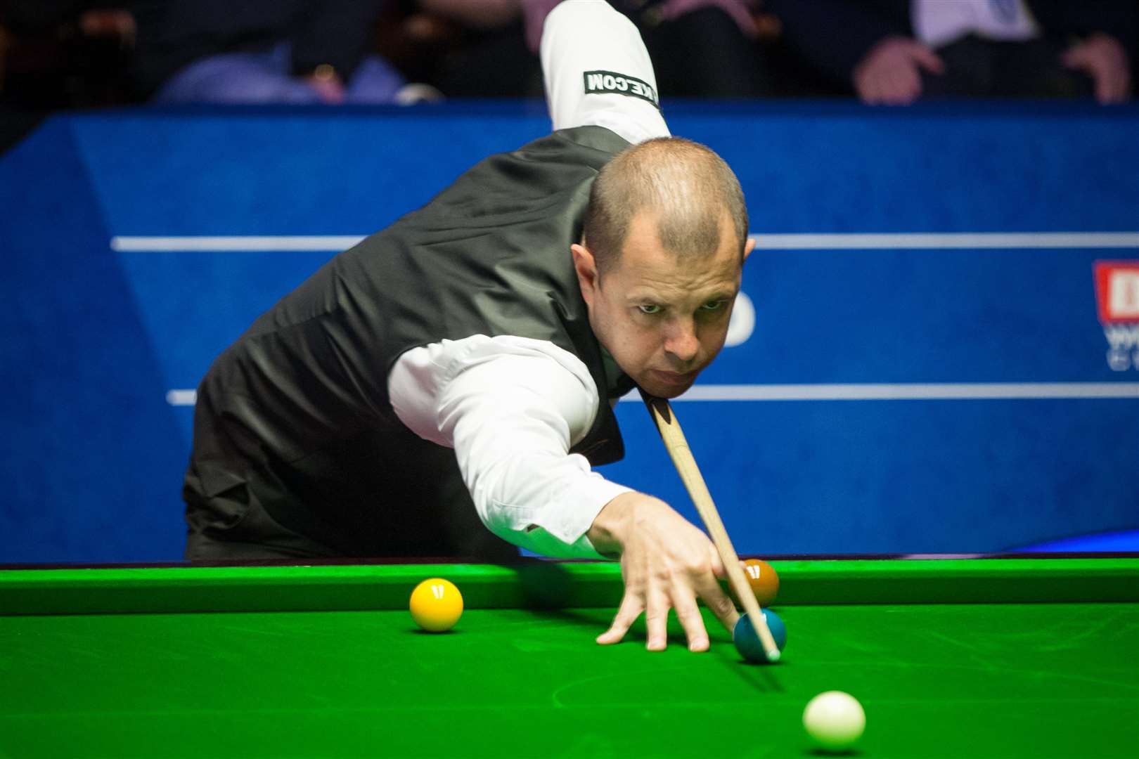 Ditton's Barry Hawkins in action at the Betfred World Snooker Championship in 2018 Picture: Tai Chengzhe