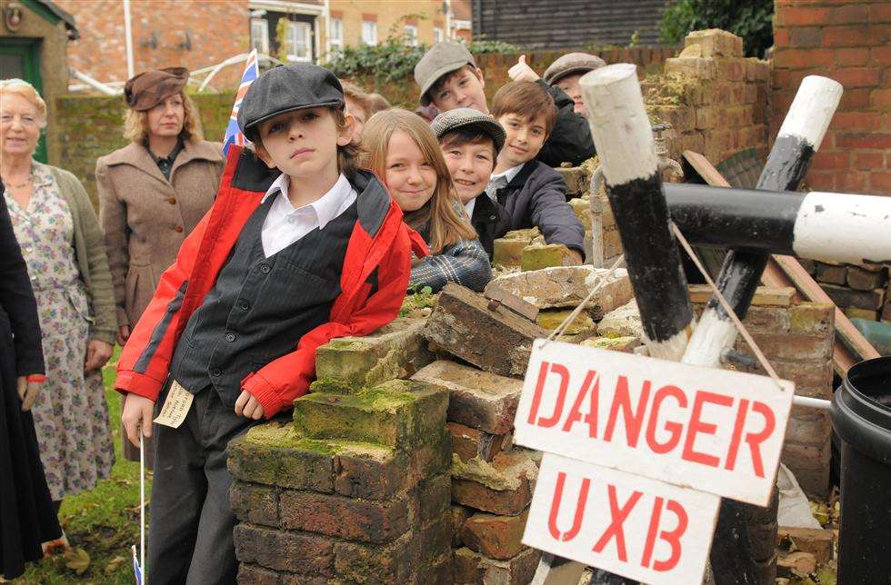 Warning UXB! Youngsters at the 1940s museum