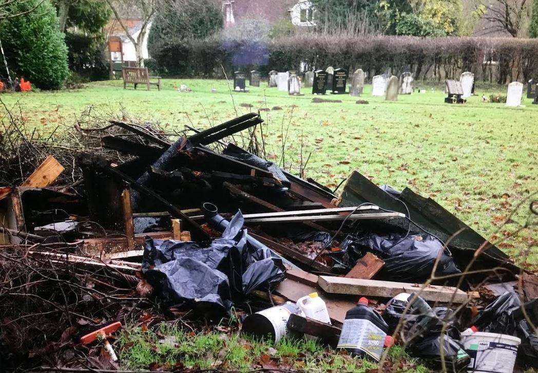 The parish council put the waste onto the site three weeks' ago
