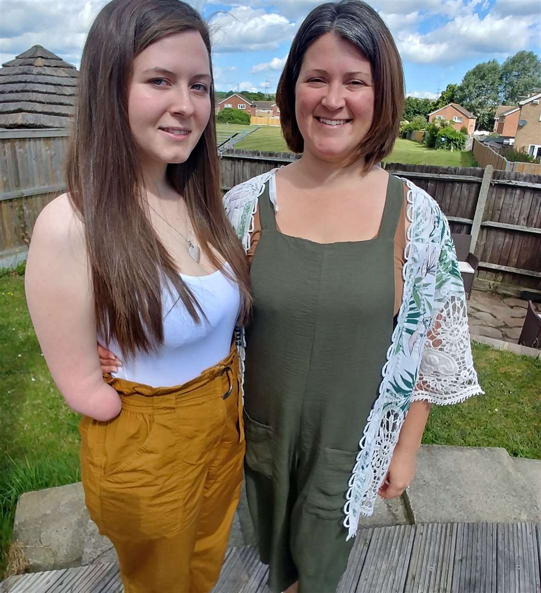 Abi Taylor with her mum Erin