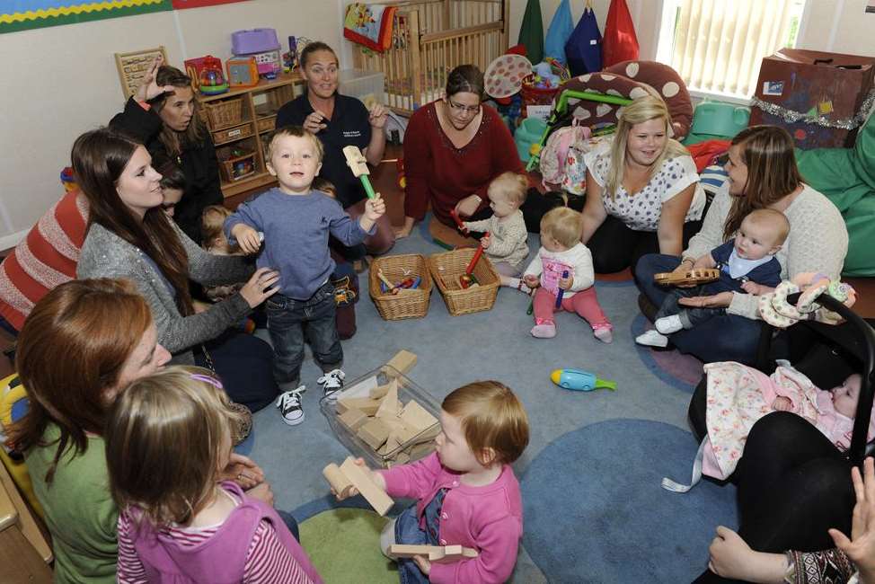 Parents and Children at the Briary Childrens Centre, Herne Bay.