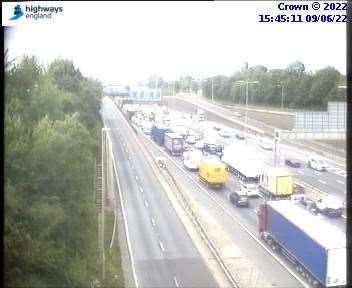 Traffic approaching the Dartford Tunnel. Image: National Highways