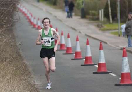 OUT IN FRONT: David Wardle on his way to victory. Pictures GARY BROWNE