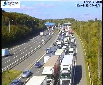 Traffic is currently slow moving on the M2 (4387650)