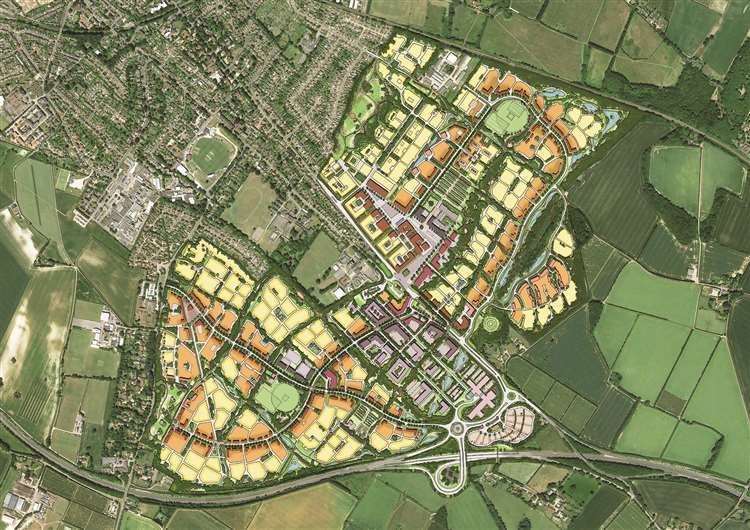 The masterplan for the 4,000-home scheme