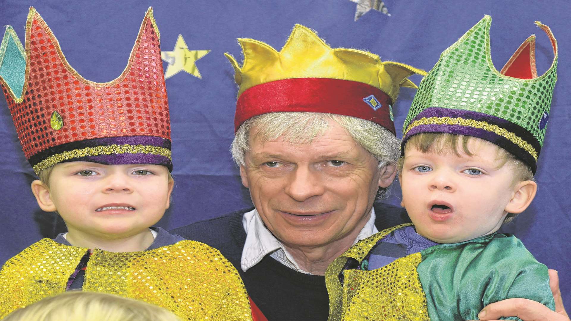 Michael Monk and sons Anthony and Angus, played the Three Kings in Kingsdown Pre-School's Nativity Play