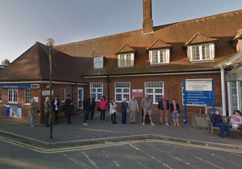 Police were called to Sittingbourne Memorial Hospital in Bell Road. Picture: Google Maps