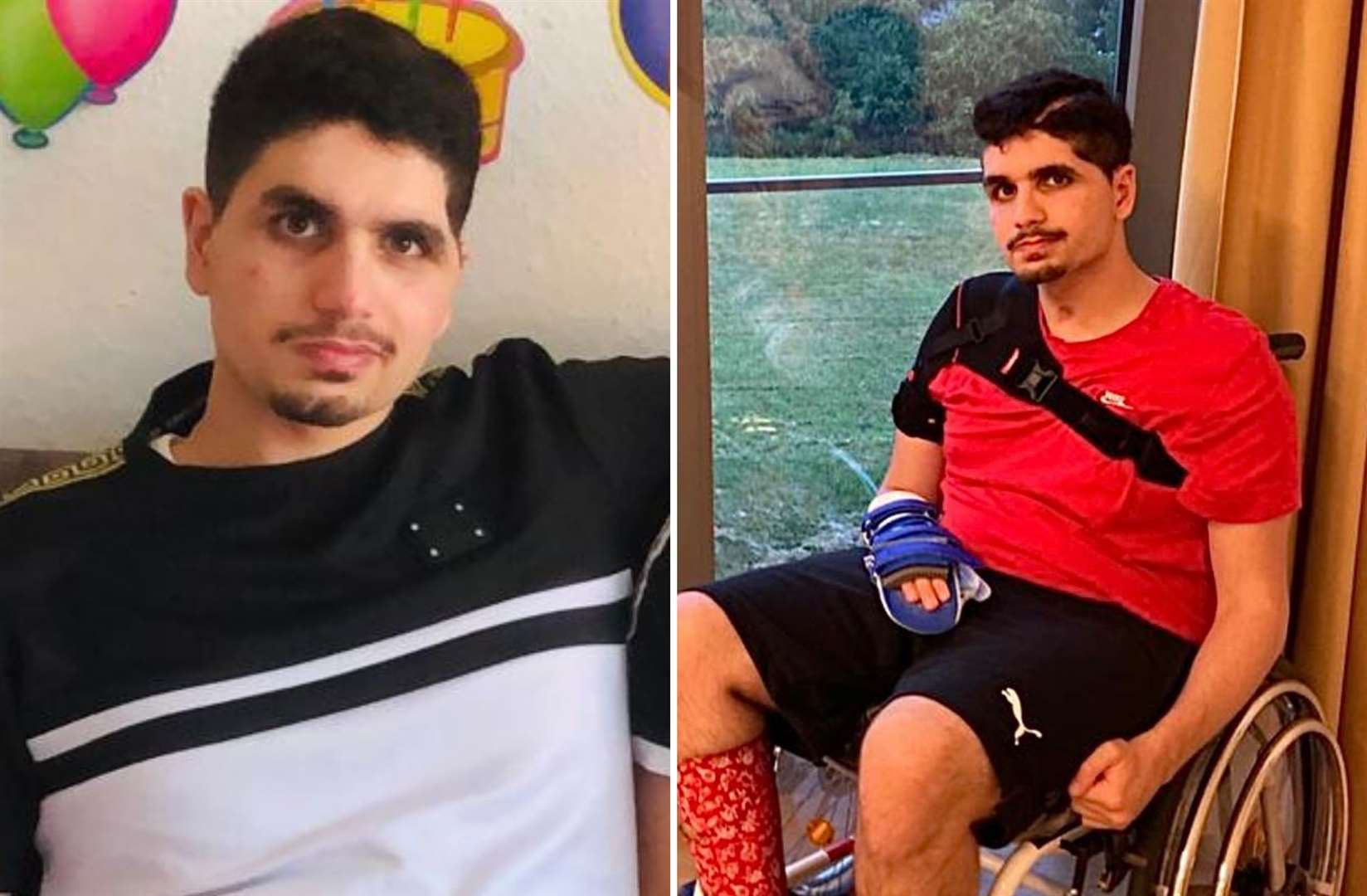 These are the first pictures of Daniel Ezzedine since he was brutally attacked in Canterbury in 2019