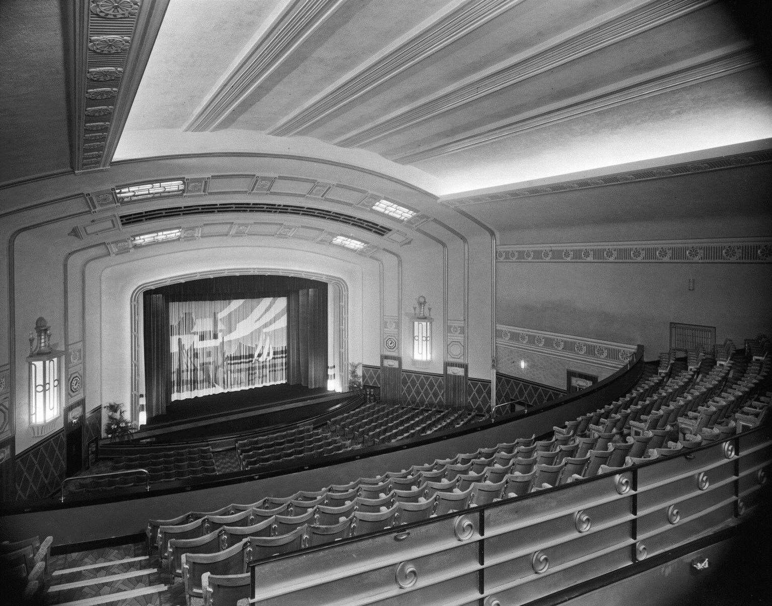 Inside the Odeon in 1936 during its first year