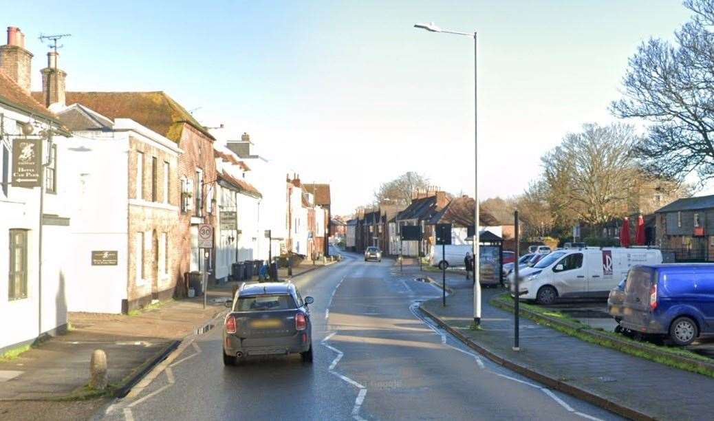 South East Water says it is working to fix the burst pipe in North Lane, Canterbury, after residents were left without a water supply. Picture: Google